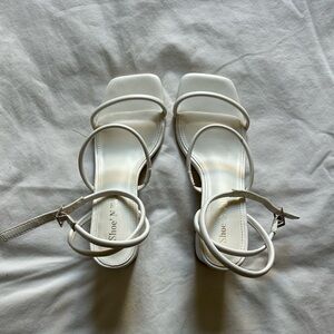 Women's White Strappy Sandals